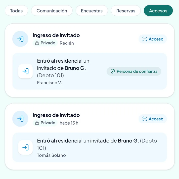 Avisos de llegada
