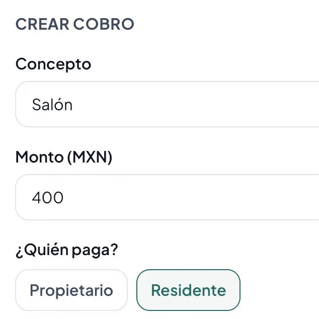 Crea un cobro en segundos