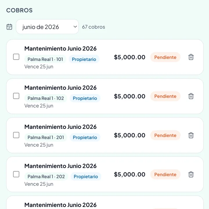 Cobros masivos y recurrentes