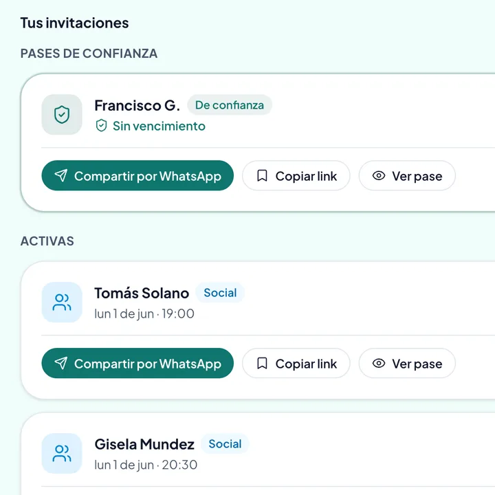 Tus invitaciones, a la mano
