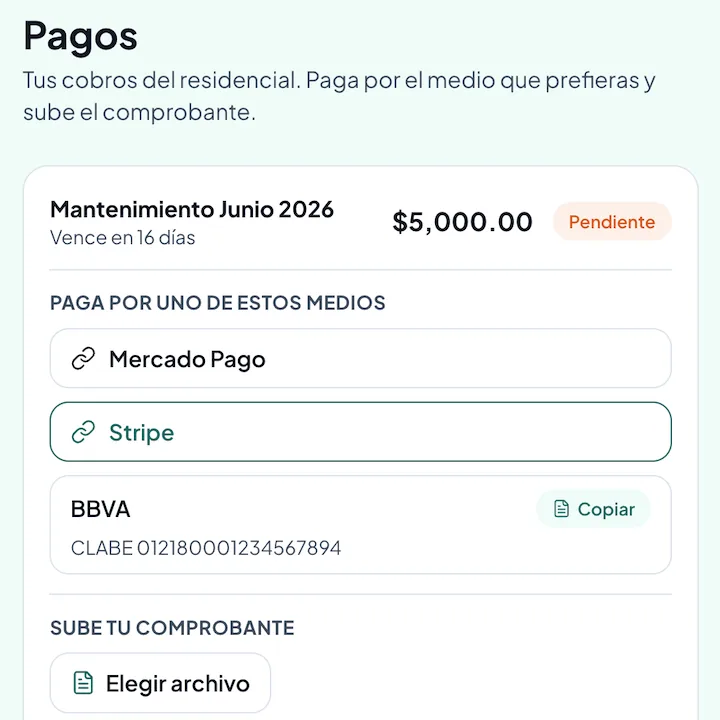 El vecino paga como prefiere